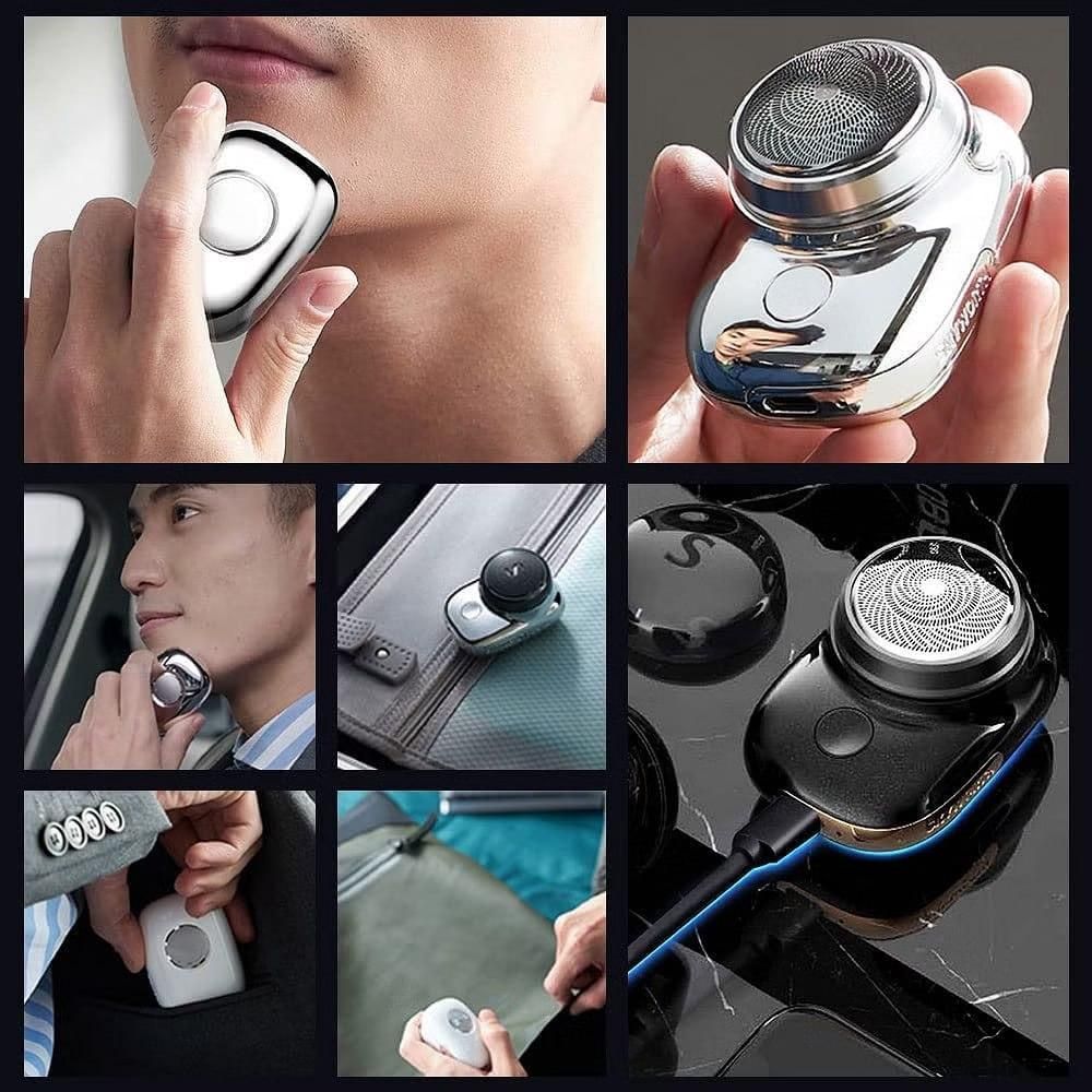 New Upgrade Mini Electric Razor – Powerful & Portable Shaving for Men/Women