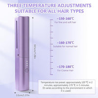 Meneflix Portable Mini Hair Straightener Cordless Rechargeable Mini Adjustable Hair Straightener Hot Comb