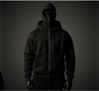 Men's Full Sleeves Zipper Hoodie with Mask